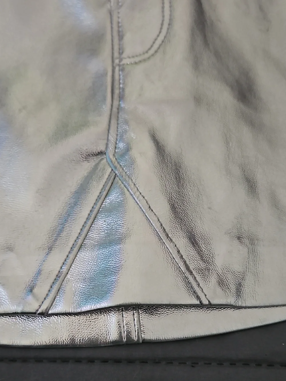 ZARA Kids Metallic Silver Mini Skirt - Picture 3 of 6
